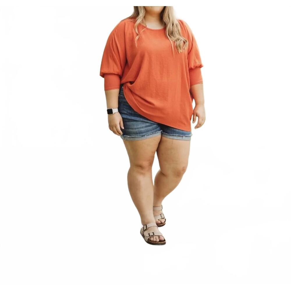 NEW IVY JANE popover top in tomato